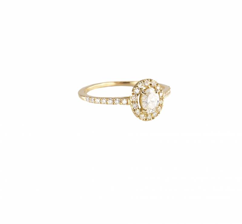 bague or rose diamants