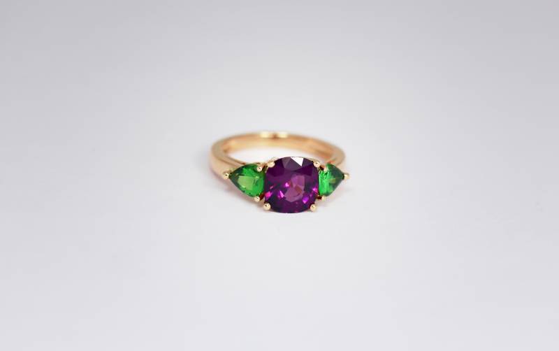 Bague en or rose grenats Bordeaux Mérignac Andernos Biarritz Le Bouscat Paris