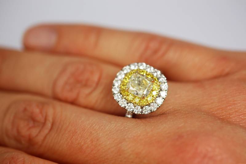 Bague diamants jonquille, diamants et diamants jaunes, Bordeaux, Caudéran, Le Bouscat, Mérignac, Paris, Biarritz, Andernos