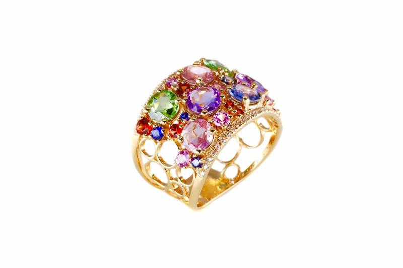 Bague or rose, diamants, saphirs, or rose, elen larcebeau, bordeaux, joaillerie, acheter, cadeaux, fiançailles