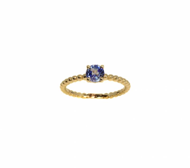 Bague saphir, or jaune, création, unique, saphir bleu rond, virgilemahe, acheter, mariage, bague moderne