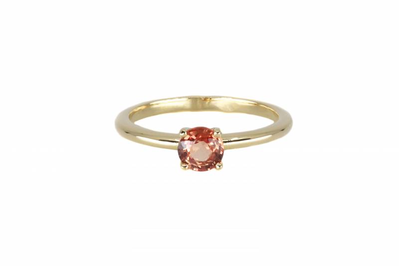 Bague or jaune, mahe&virgile, création, saphir orange, saphir, bordeaux, le bouscat, andernos, mérignac, acheter, unique, joaillier, cadeau, femme, bague, bijoux