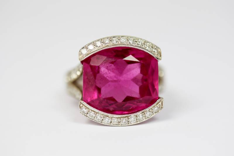 Bague rubellite Bordeaux Mérignac Pessac